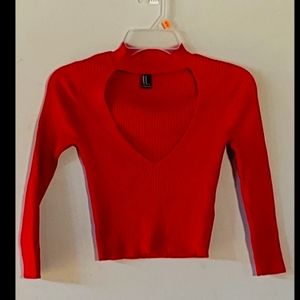 Ribbed long sleeve top